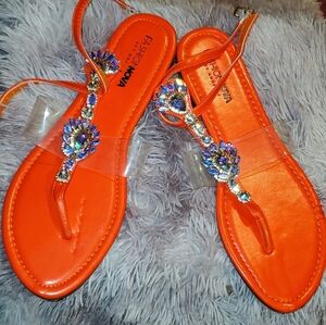 Fashion nova sandals orange